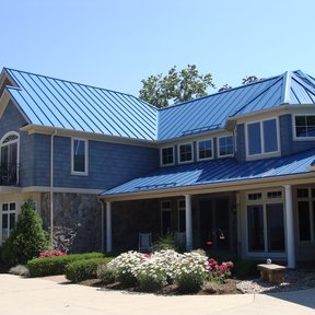 <div><h4>Standing Seam Metal Roof</h4><p><b>Manufacturer:</b> Clear Choice Home Improvements</p><p><b>Style:</b> Vertical Panel/Standing Seam</p><p><b>Material:</b> Aluminum</p><p><b>Color:</b> Blue</p><p><a href="/gallery/image-detail/1167/" class="link-arrow text-uppercase theme-color--orange" data-toggle="modal" data-target="#detailModal_gallery_image_grid_lamlejqhdgHs">View More</a></p></div>