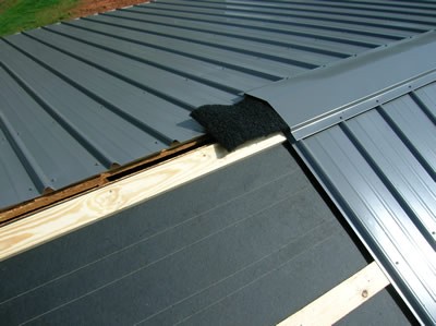 Vented Ridge Material for Metal Roofing 