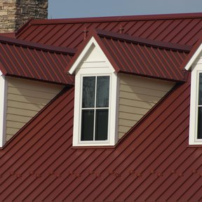 <div><h4>Burgundy Standing Seam</h4><p><b>Manufacturer:</b> Clear Choice Home Improvements</p><p><b>Style:</b> Vertical Panel/Standing Seam</p><p><b>Material:</b> Aluminum</p><p><b>Color:</b> Red</p><p><a href="/gallery/image-detail/1168/" class="link-arrow text-uppercase theme-color--orange" data-toggle="modal" data-target="#detailModal_gallery_image_grid_lamlejqhdgHs">View More</a></p></div>